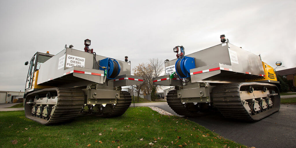 Back side of Terramacs with fuel tank