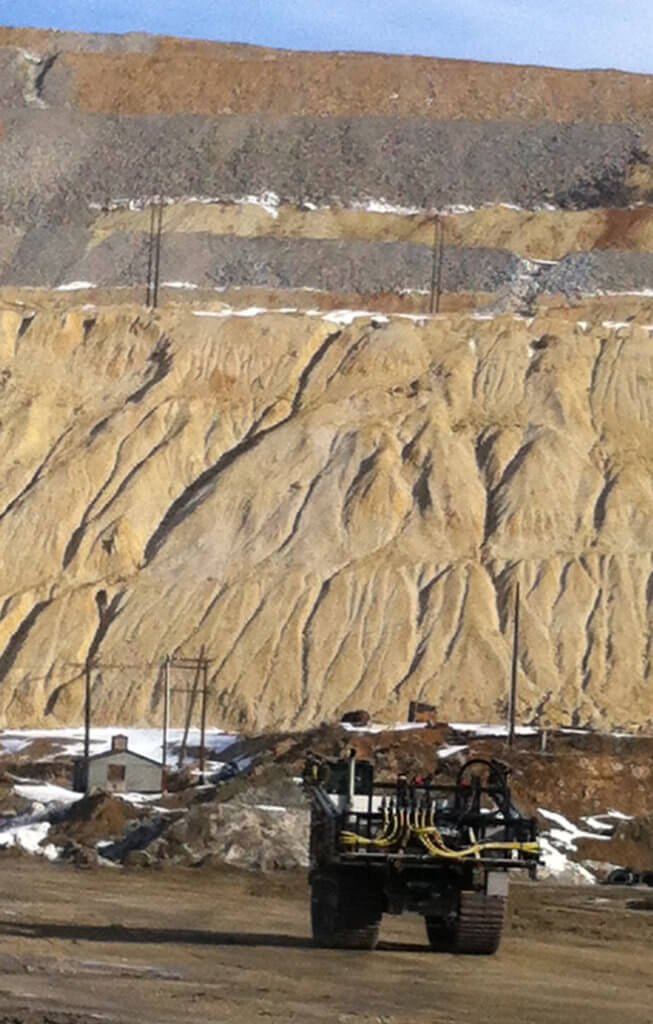 Terramac RT9 with Spray Boom Working In Montana