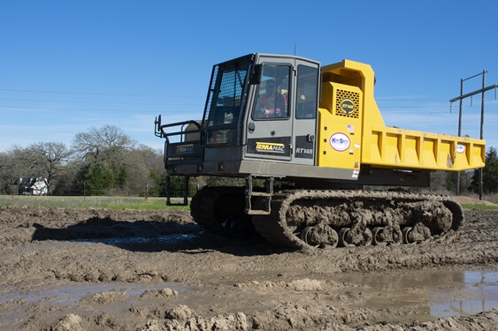 Terramac RT14R Traveling Through Mud