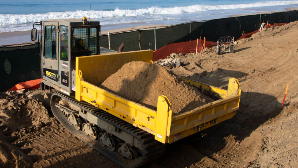 RT6 Tracked Carrier Working on California Shoreline