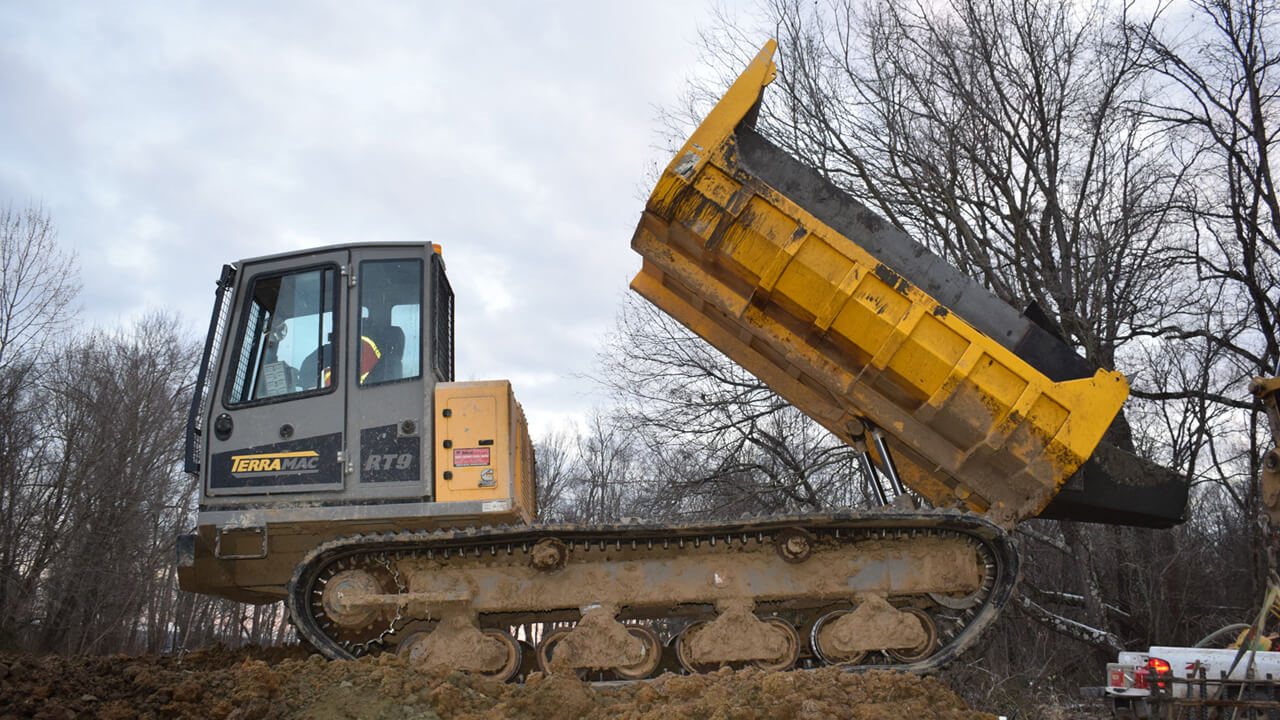 Concrete Chutes Rubber Tracked Crawler Carriers Terramac