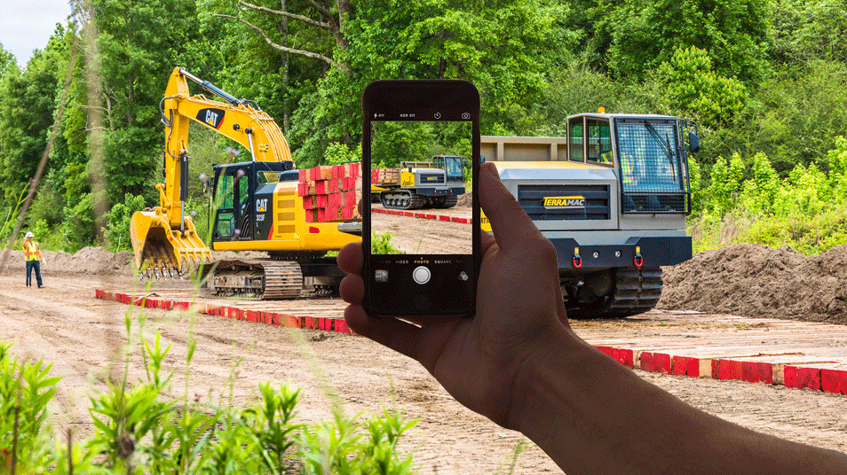 Customer capturing working Terramac photo