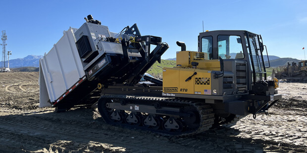 Terramac RT6 with Hooklift Attachment for Landfill Management