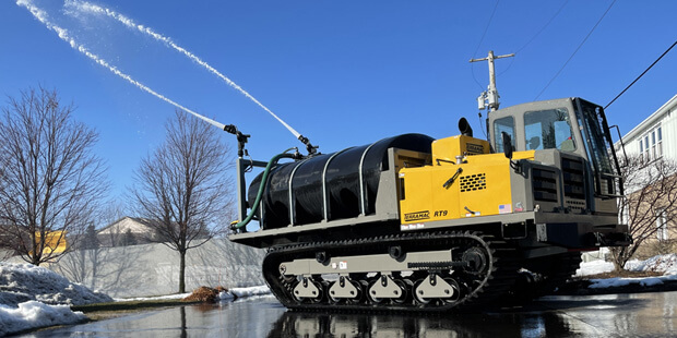 Terramac RT9 with Water Cannon for Dust Suppression on Mines