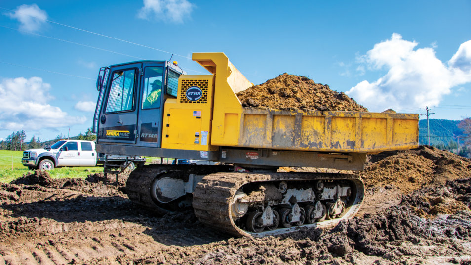 RT14R on agricultural site prepping land for dairy farm